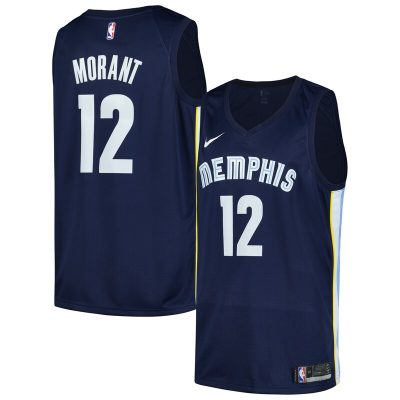 Ja Morant Memphis Grizzlies Swingman Player Jersey - Icon Edition - Navy