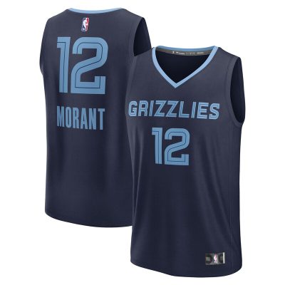 Ja Morant Memphis Grizzlies Youth Fast Break Replica Player Jersey - Icon Edition - Navy