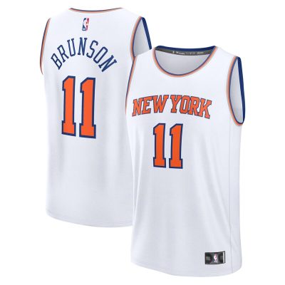 Jalen Brunson New York Knicks Fast Break Replica Player Jersey - Association Edition - White