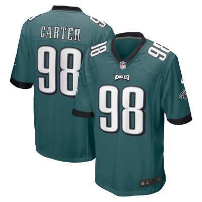 Jalen Carter Philadelphia Eagles 2023 NFL Draft First Round Pick Game Jersey - Midnight Green