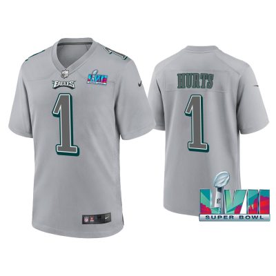 Jalen Hurts Philadelphia Eagles Super Bowl LVII Gray Atmosphere Jersey