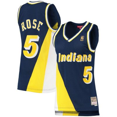 Jalen Rose Indiana Pacers Women's 1996/97 Hardwood Classics Swingman Jersey - Navy