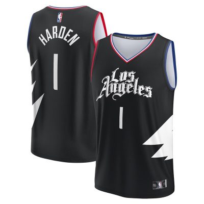 James Harden LA Clippers Youth Fast Break Player Jersey - Statement Edition - Black