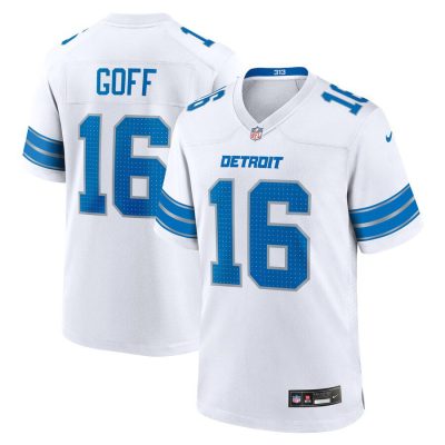 Jared Goff Detroit Lions Game Jersey - White