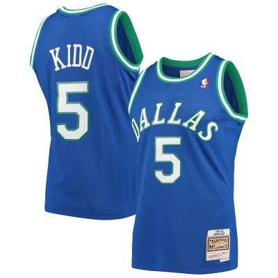 Jason Kidd Dallas Mavericks 1994/95 Hardwood Classics Swingman Jersey - Blue