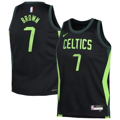 Jaylen Brown Boston Celtics Youth 2024/25 Swingman Player Jersey - City Edition - Black