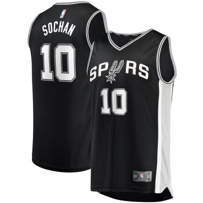 Jeremy Sochan San Antonio Spurs Youth 2022 NBA Draft First Round Pick Fast Break Replica Jersey - Icon Edition - Black