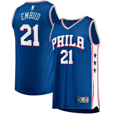 Joel Embiid Philadelphia 76ers Big & Tall Fast Break Player Jersey - Royal - Icon Edition