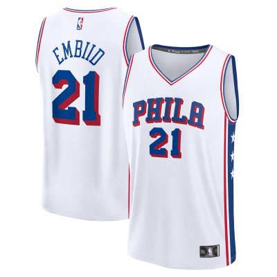 Joel Embiid Philadelphia 76ers Fast Break Replica Jersey - Association Edition - White