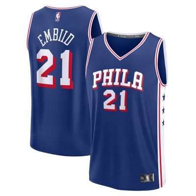 Joel Embiid Philadelphia 76ers Fast Break Replica Jersey - Icon Edition - Royal