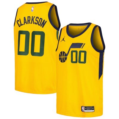 Jordan Clarkson Utah Jazz Swingman Player Jersey - Statement Edition - Yellow