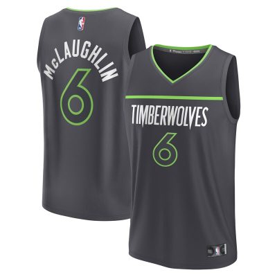 Jordan McLaughlin Minnesota Timberwolves Youth Fast Break Replica Player Jersey - Statement Edition - Black