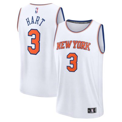 Josh Hart New York Knicks Fast Break Replica Player Jersey - Association Edition - White