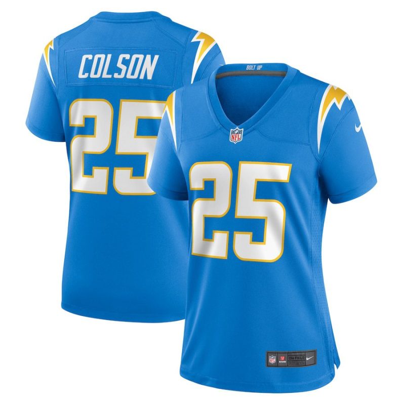 Junior Colson Los Angeles Chargers Women's Game Jersey - Powder Blue