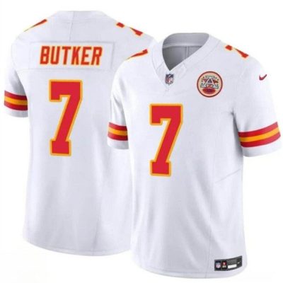 Kansas City Chiefs #7 Harrison Butker White 2024 F.U.S.E Vapor Untouchable Limited Football Stitched Jersey