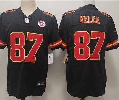 Kansas City Chiefs #87 Travis Kelce Black F.U.S.E. Vapor Untouchable Limited Football Stitched Jersey