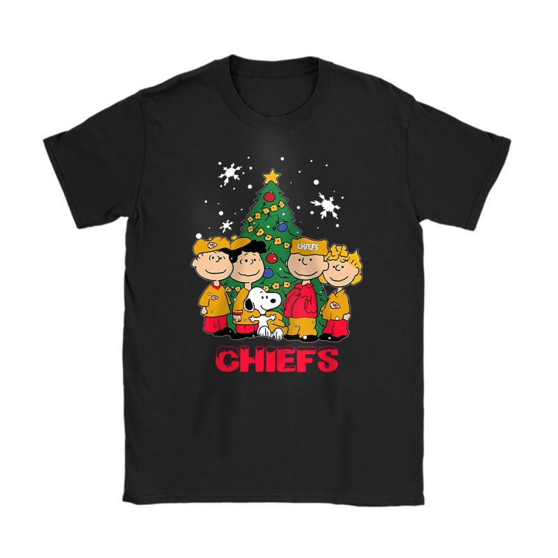 Kansas City Chiefs Merry Christmas NFL Gift For Fan Christmas Snoopy And Friends Unisex T-Shirt Cotton Tee TAT20716