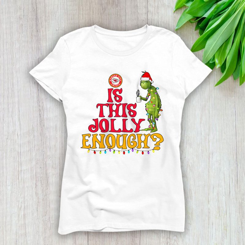 Kansas City Chiefs Merry Christmas NFL Gift For Fan Cute Grinch Lady T-Shirt Women Tee LTL20714