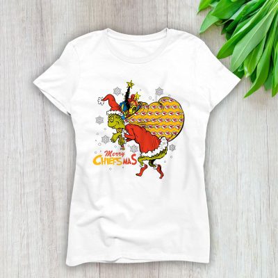 Kansas City Chiefs Merry Christmas NFL Gift For Fan Cute Grinch Lady T-Shirt Women Tee LTL20720