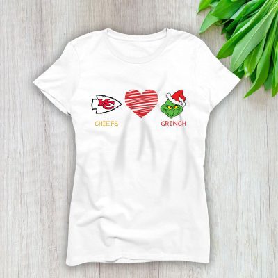 Kansas City Chiefs Merry Christmas NFL Gift For Fan Cute Grinch Lady T-Shirt Women Tee LTL20723