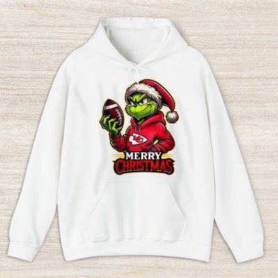 Kansas City Chiefs Merry Christmas NFL Gift For Fan Cute Grinch Unisex Hoodie TAS20700