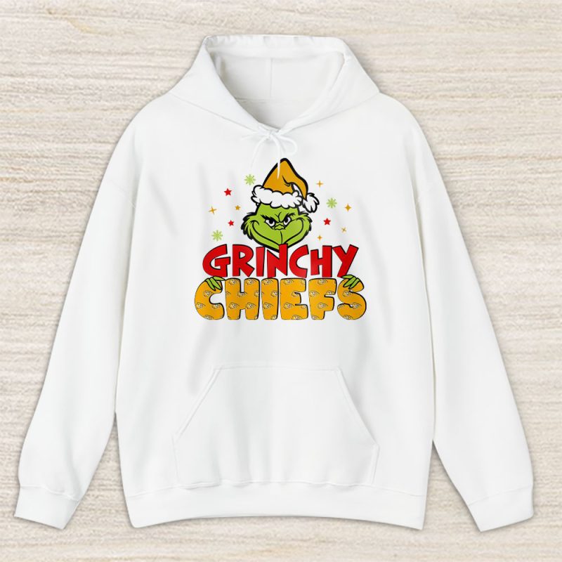 Kansas City Chiefs Merry Christmas NFL Gift For Fan Cute Grinch Unisex Hoodie TAS20724