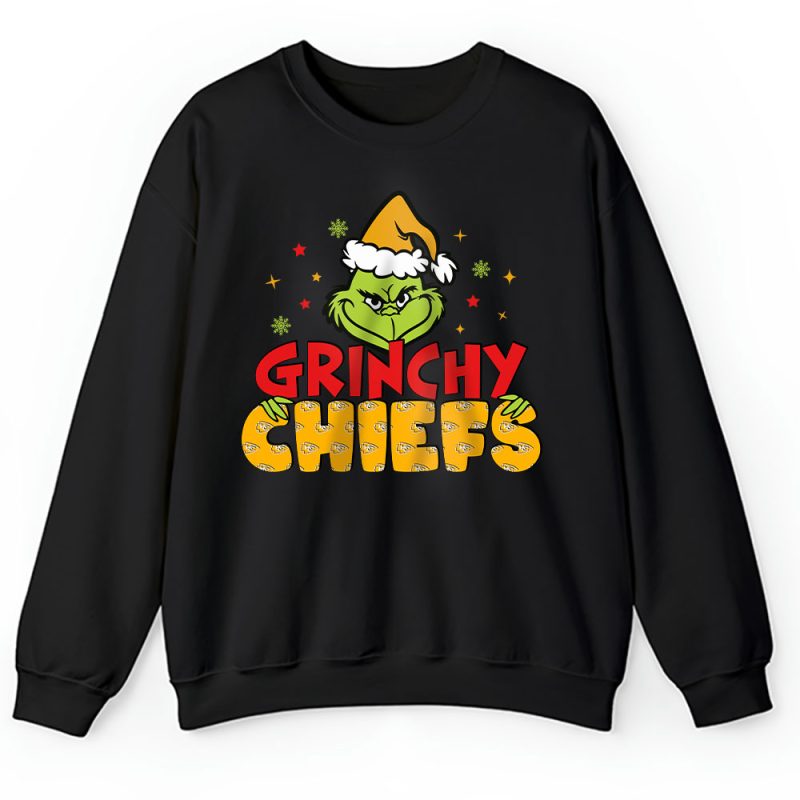 Kansas City Chiefs Merry Christmas NFL Gift For Fan Cute Grinch Unisex Sweatshirt TAH20724