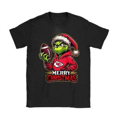 Kansas City Chiefs Merry Christmas NFL Gift For Fan Cute Grinch Unisex T-Shirt Cotton Tee TAT20700