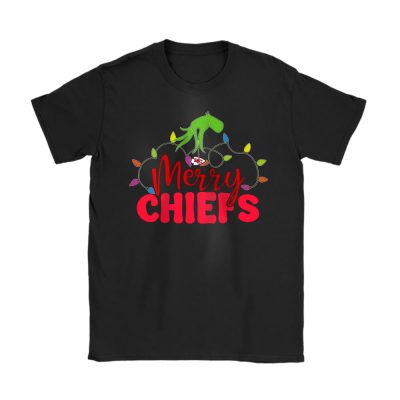 Kansas City Chiefs Merry Christmas NFL Gift For Fan Cute Grinch Unisex T-Shirt Cotton Tee TAT20719