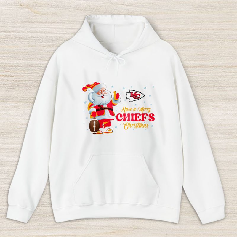 Kansas City Chiefs Merry Christmas NFL Gift For Fan Cute Santa Hohoho Unisex Hoodie TAS20718