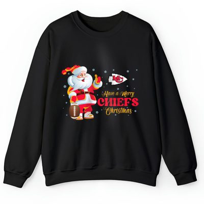 Kansas City Chiefs Merry Christmas NFL Gift For Fan Cute Santa Hohoho Unisex Sweatshirt TAH20718