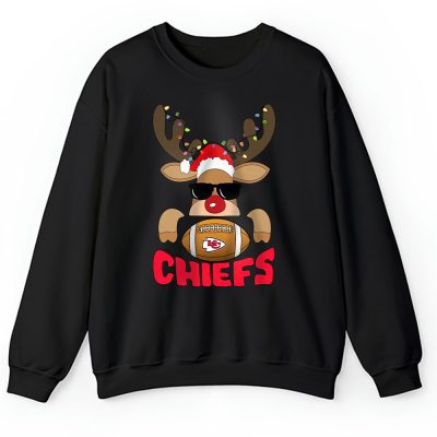 Kansas City Chiefs Merry Christmas NFL Gift For Fan Reindeer Xmas Family Christmas Unisex Sweatshirt TAS19877