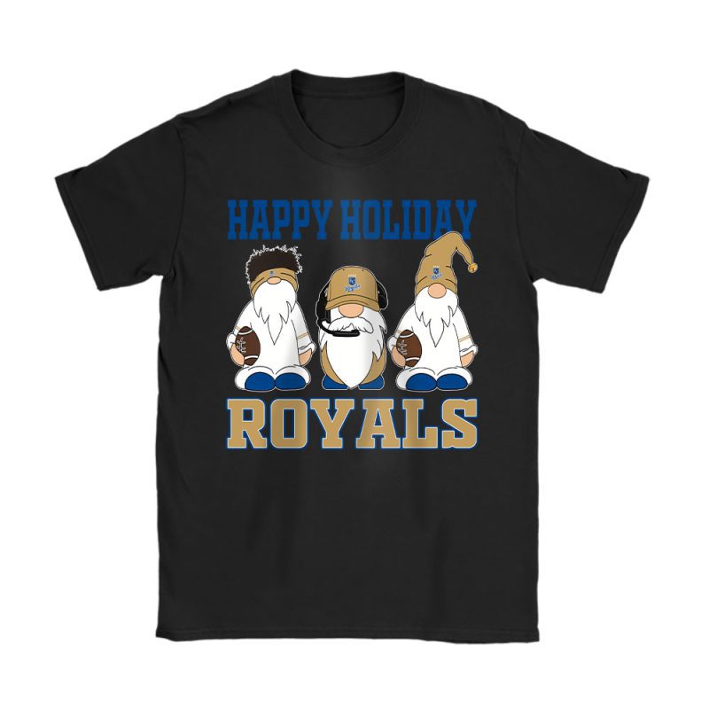 Kansas City Royals Merry Christmas MLB Gift For Fan Christmas Gnomes Unisex T-Shirt Cotton Tee TAT21425