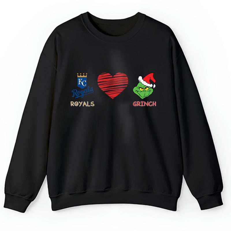 Kansas City Royals Merry Christmas MLB Gift For Fan Cute Grinch Unisex Sweatshirt TAH21758