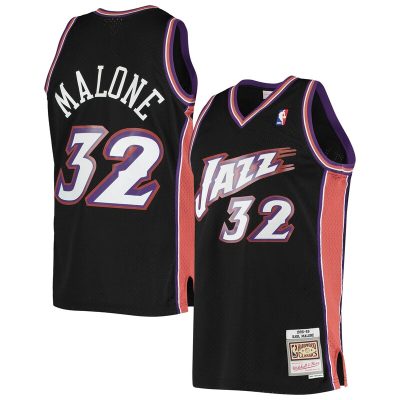 Karl Malone Utah Jazz 2001/02 Hardwood Classics Swingman Jersey - Black