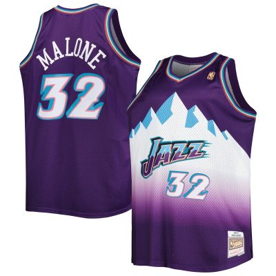 Karl Malone Utah Jazz Big & Tall Hardwood Classics 1996/97 Swingman Jersey - Purple