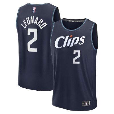 Kawhi Leonard LA Clippers Fast Break Jersey - Navy - City Edition