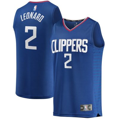 Kawhi Leonard LA Clippers Youth 2019/20 Fast Break Replica Jersey Blue - Icon Edition