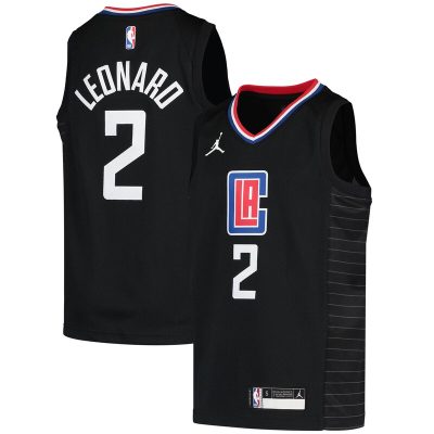 Kawhi Leonard LA Clippers Youth 2020/21 Swingman Player Jersey - Black - Statement Edition