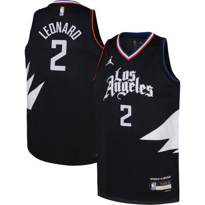 Kawhi Leonard LA Clippers Youth Swingman Jersey - Statement Edition - Black