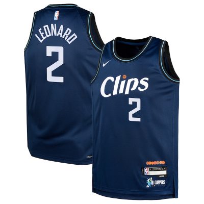 Kawhi Leonard LA Clippers Youth Swingman Replica Jersey - City Edition - Navy