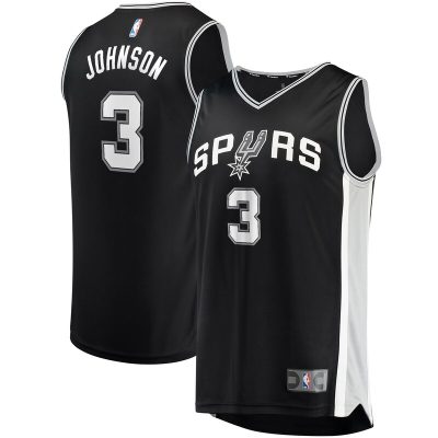 Keldon Johnson San Antonio Spurs Fast Break Replica Jersey Black - Icon Edition