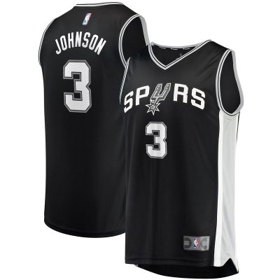 Keldon Johnson San Antonio Spurs Fast Break Replica Jersey - Icon Edition - Black