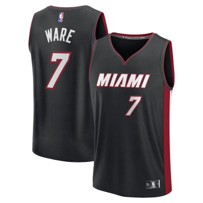 Kel'el Ware Miami Heat Youth Fast Break Replica Player Jersey - Icon Edition - Black