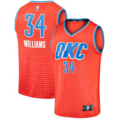 Kenrich Williams Oklahoma City Thunder Fast Break Replica Player Jersey - Statement Edition - Orange