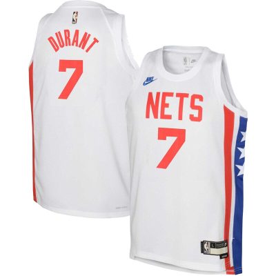 Kevin Durant Brooklyn Nets Youth 2022/23 Swingman Jersey White - Classic Edition