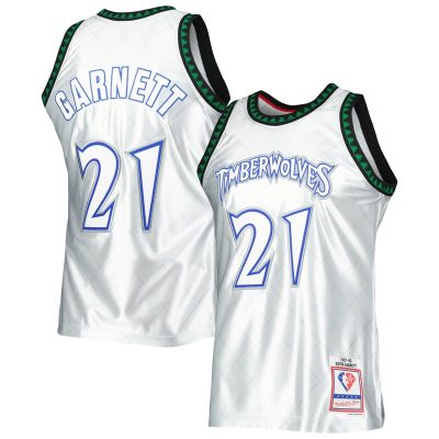 Kevin Garnett Minnesota Timberwolves 1997/98 Hardwood Classics 75th Anniversary Swingman Jersey - Platinum