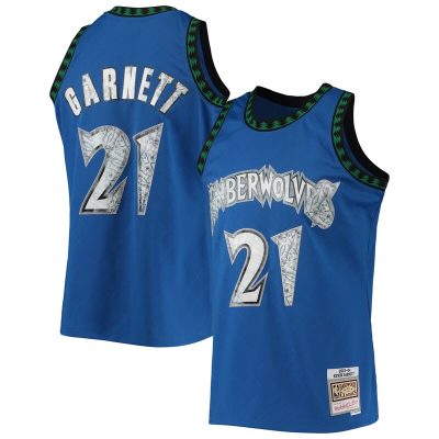 Kevin Garnett Minnesota Timberwolves 2003/04 Hardwood Classics NBA 75th Anniversary Diamond Swingman Jersey - Blue