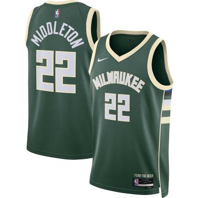 Khris Middleton Milwaukee Bucks Swingman Jersey - Icon Edition - Hunter Green