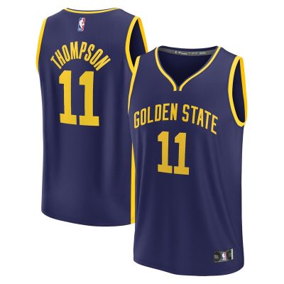 Klay Thompson Golden State Warriors Fast Break Replica Player Jersey - Statement Edition - Navy